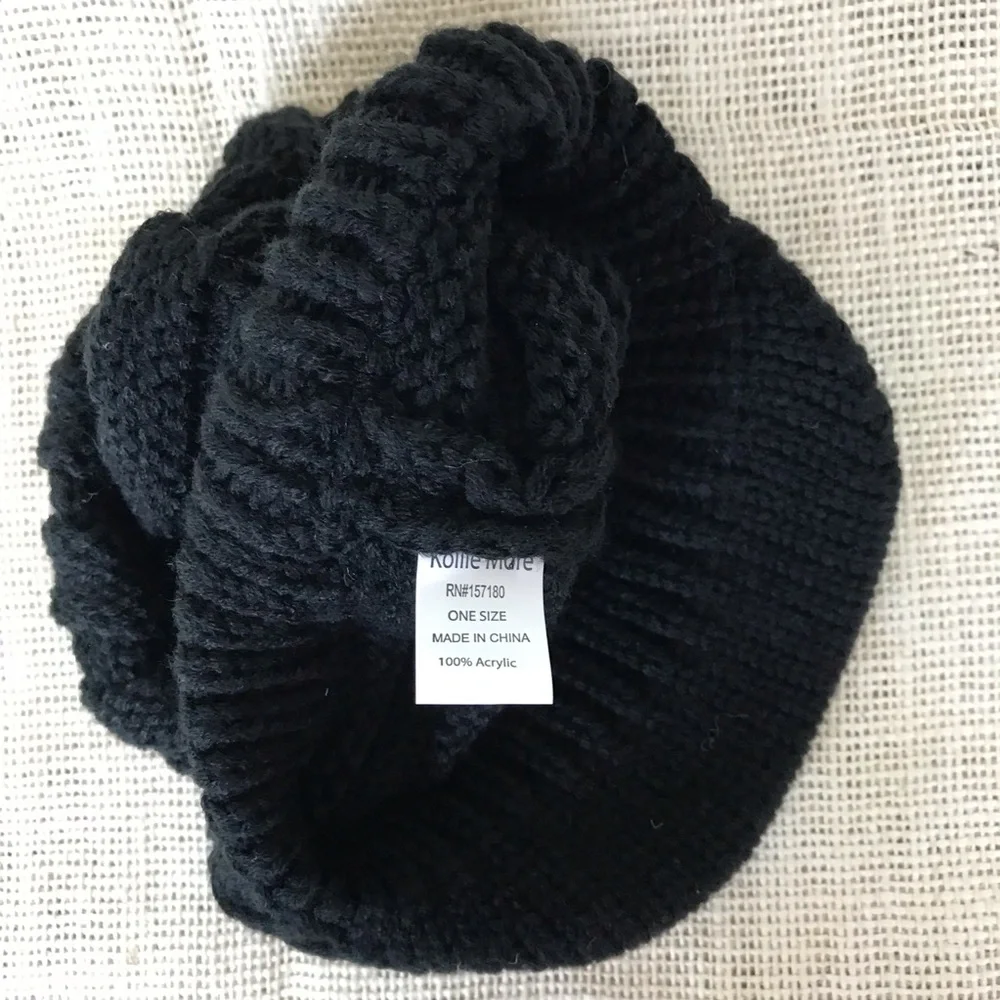 Kollie More NWOT Women’s Brimmed Beanie Cap Hat One Size Stretch